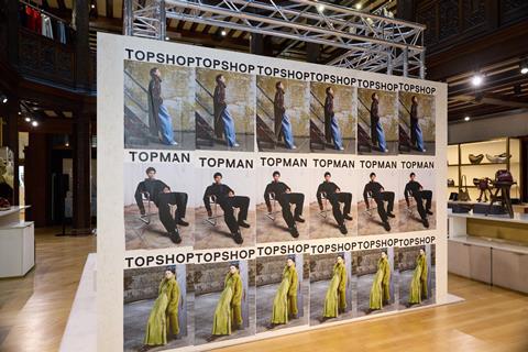 Topshop and Topman posters in Liberty
